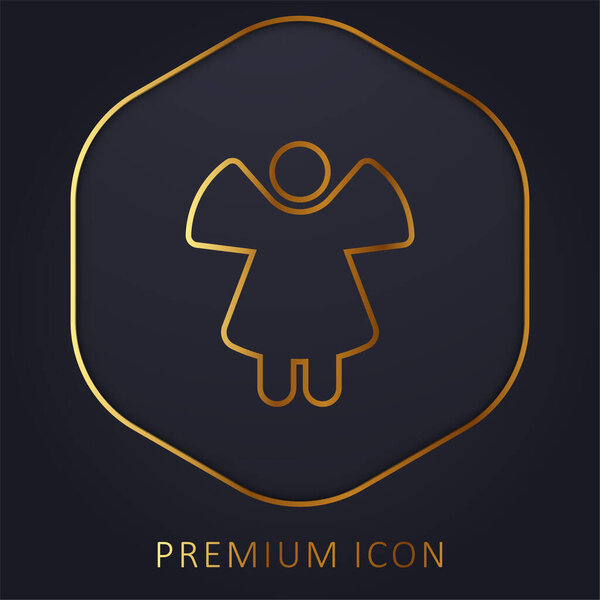 Angel golden line premium logo or icon