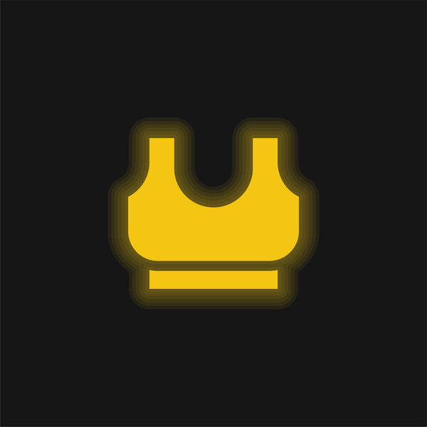 Желтый светящийся неоновый значок