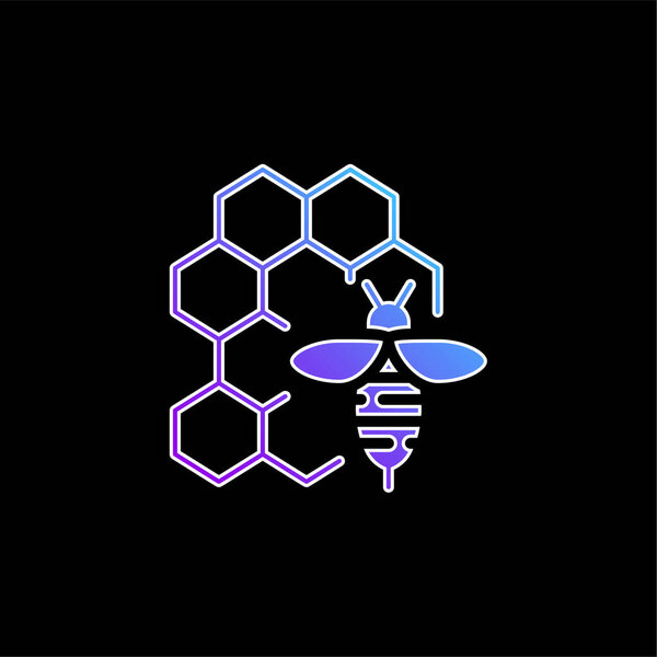 Apitherapy blue gradient vector icon