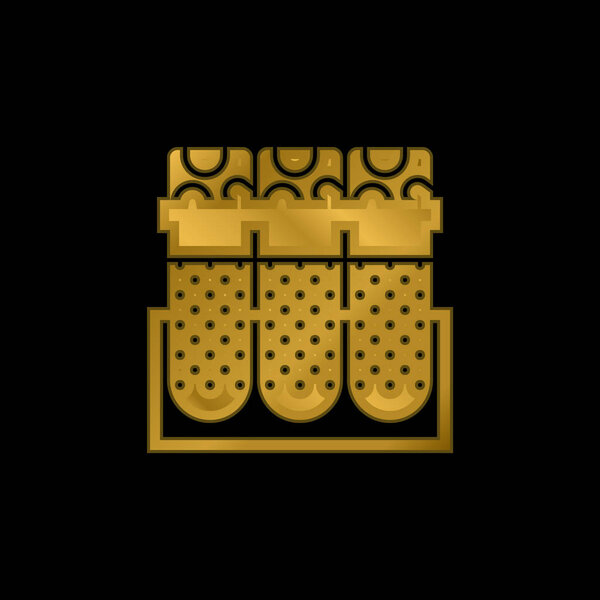 Образец позолоченной металлической иконы или вектора логотипа