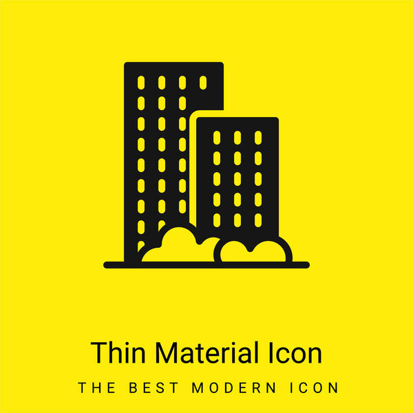 Apartment minimal bright yellow material icon