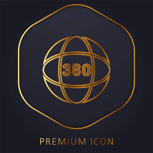 Angle golden line premium logo or icon