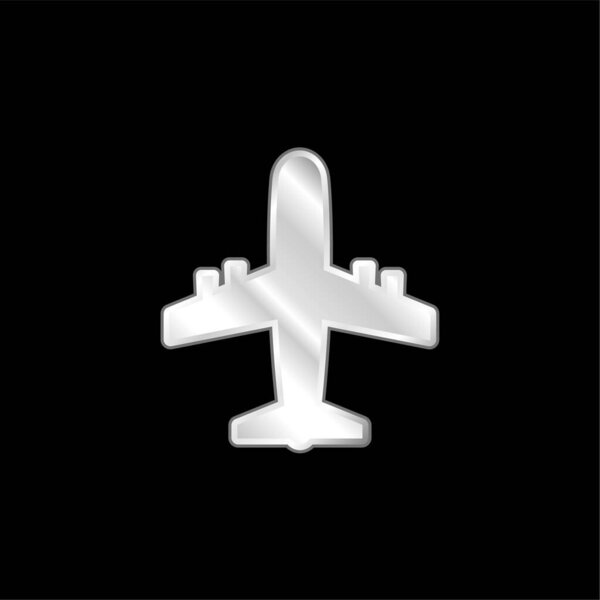 Серебристый металлический значок