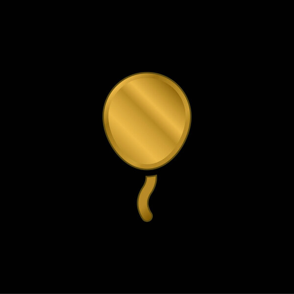 Balloon gold plated metalic icon or logo vector
