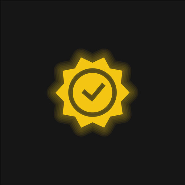 Желтый светящийся значок