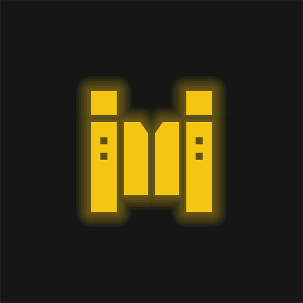 Barrier yellow glowing neon icon