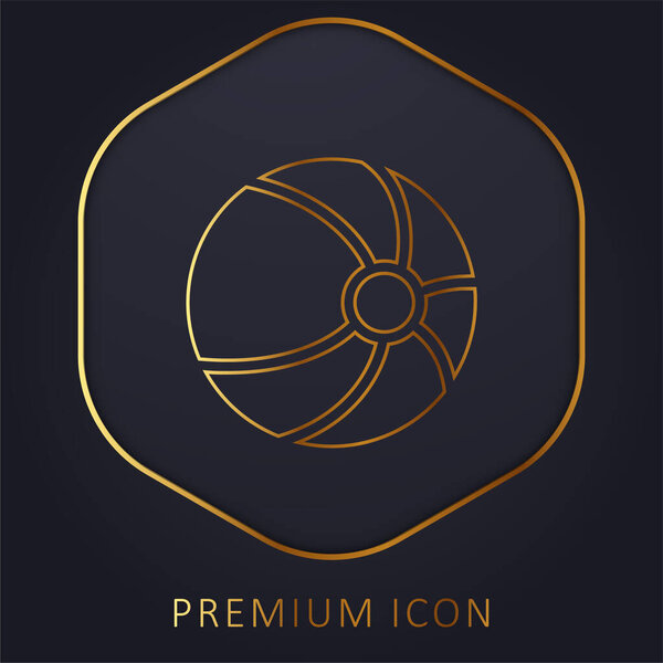 Ball golden line premium logo or icon