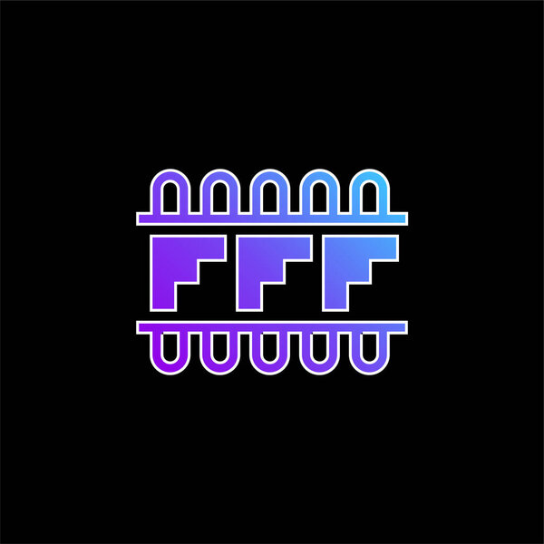 Artisanal Mosaic Design Of Mexico blue gradient vector icon