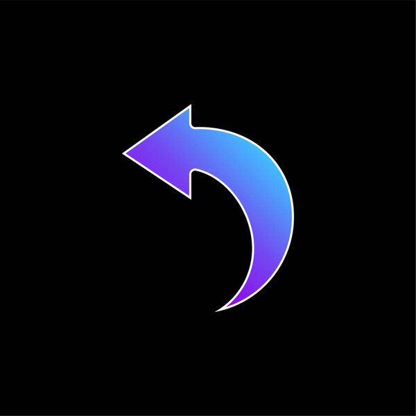 Back Arrow Blue Gradient Vector Icon — Stock Vector
