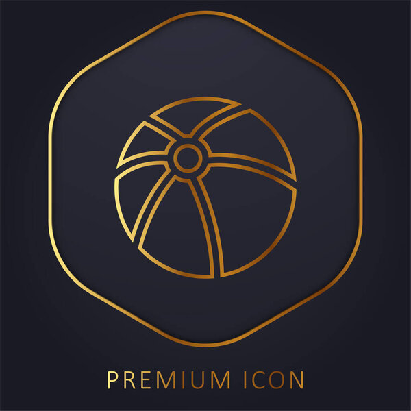 Ball golden line premium logo or icon