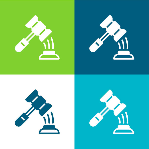 Аукцион Плоский четырехцветный минимальный набор значков