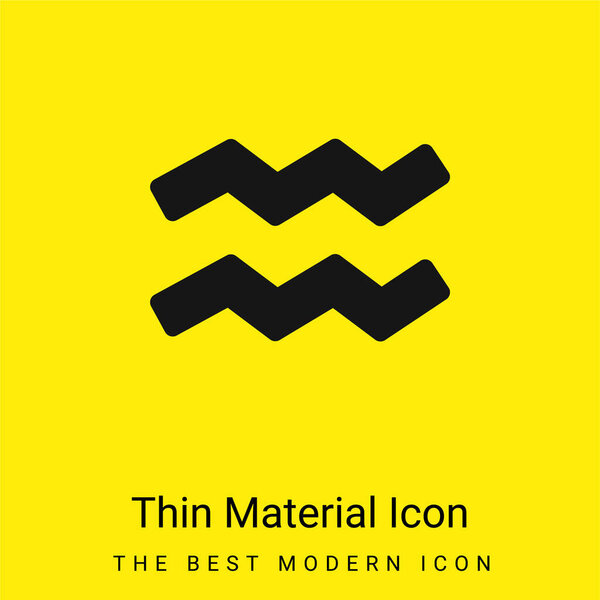 Aquarius minimal bright yellow material icon