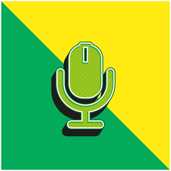 AD Radio Green и желтый современный 3d векторный логотип