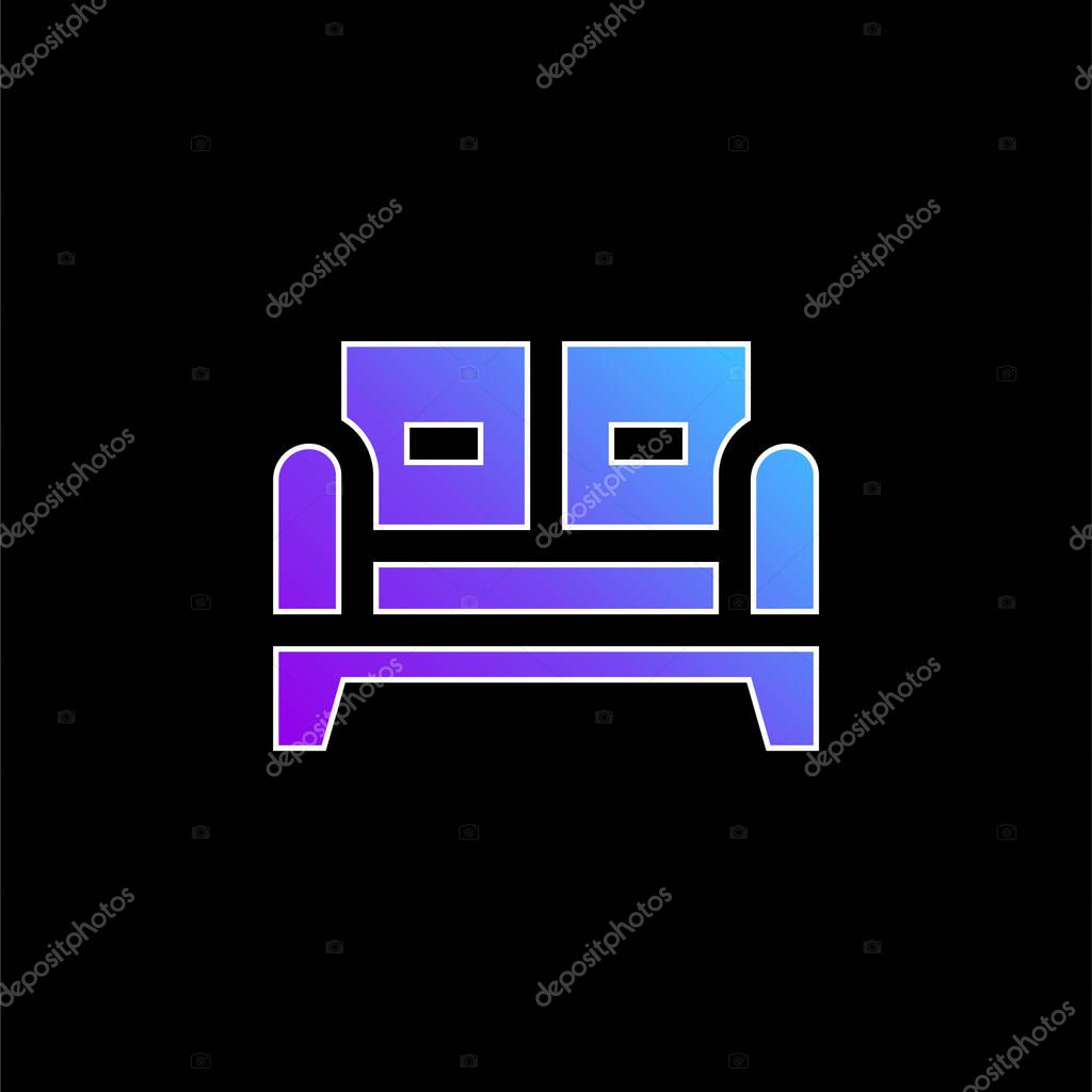 Armchair blue gradient vector icon