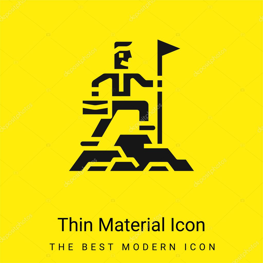 Achievement minimal bright yellow material icon