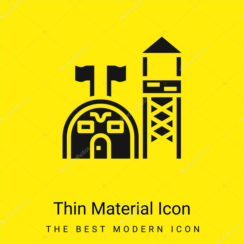 Base minimal bright yellow material icon