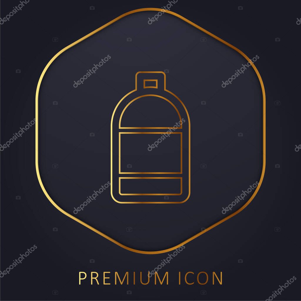 Alcohol golden line premium logo or icon