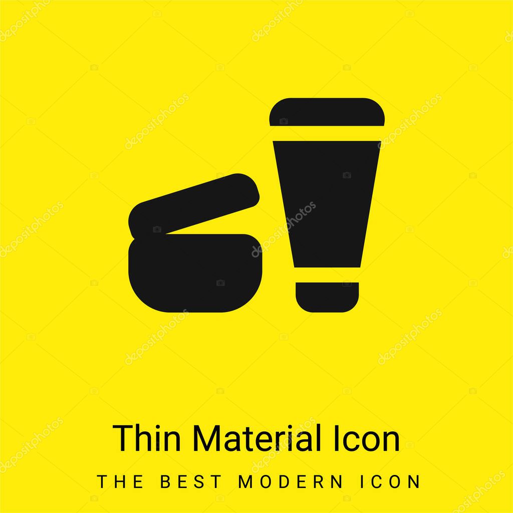 Beauty minimal bright yellow material icon
