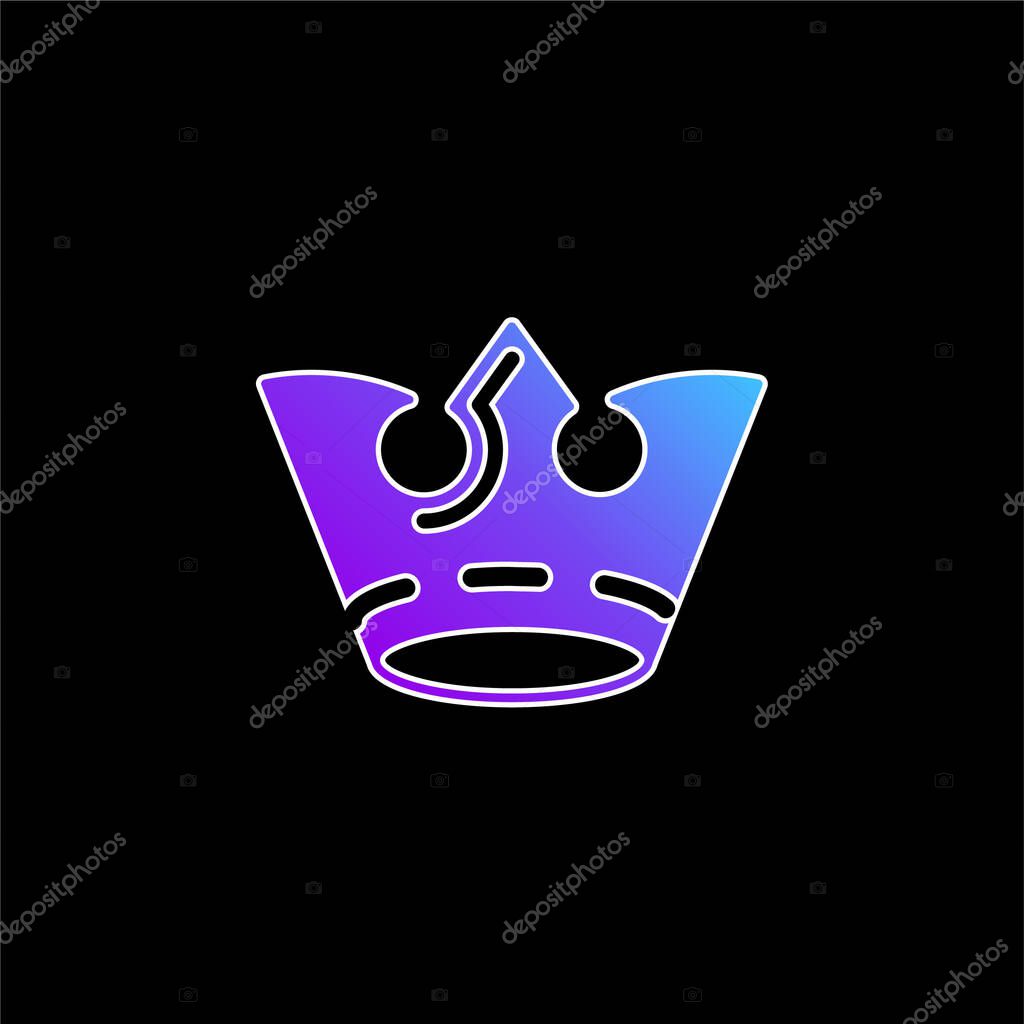 Crown blue gradient vector icon