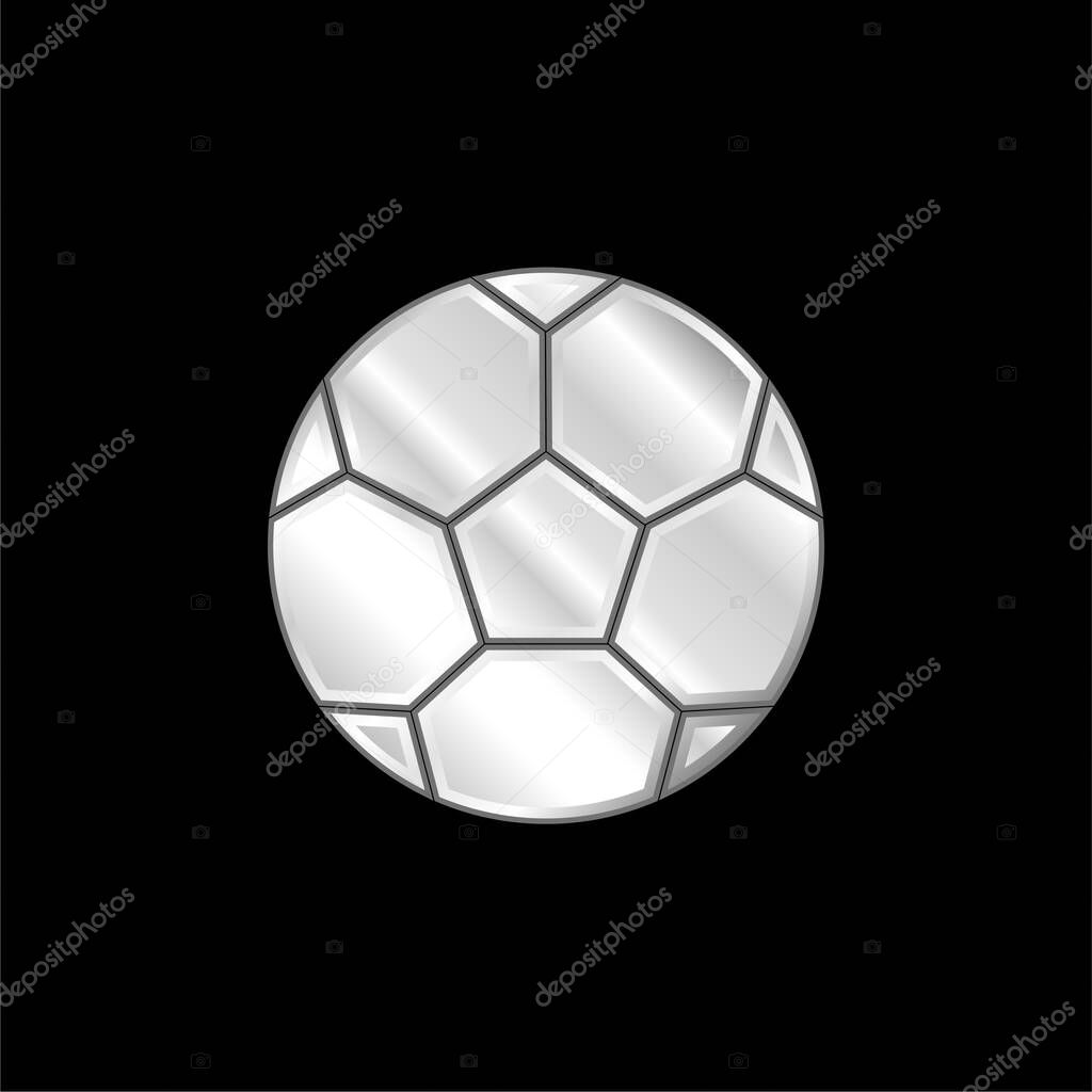 Ball silver plated metallic icon