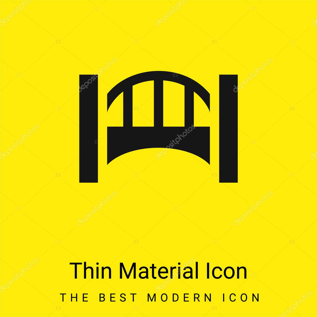 Bridge minimal bright yellow material icon