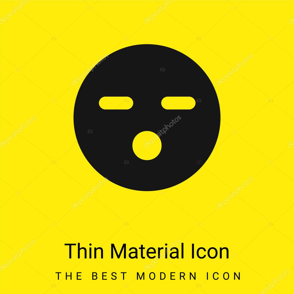 Boring Face minimal bright yellow material icon