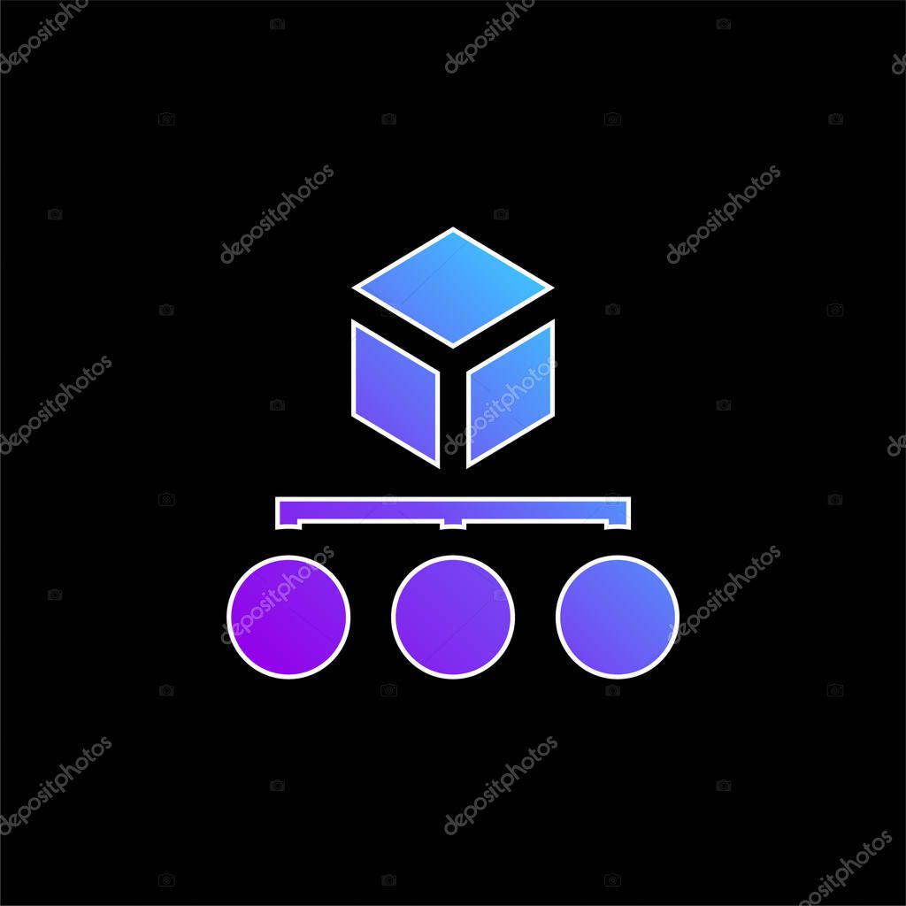 Algorithm blue gradient vector icon