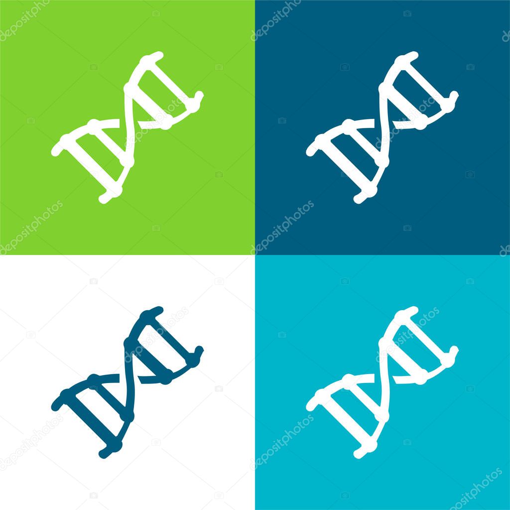 Biotech Flat four color minimal icon set