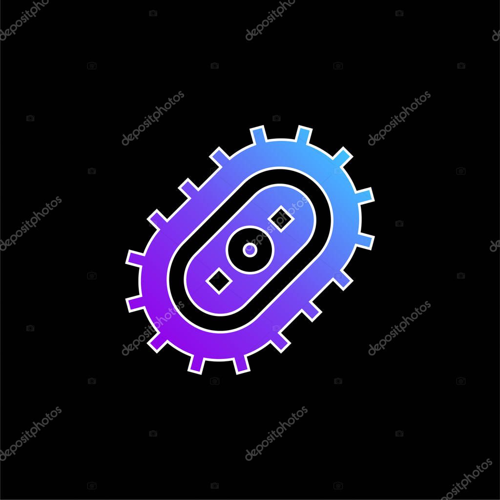 Bacteria blue gradient vector icon