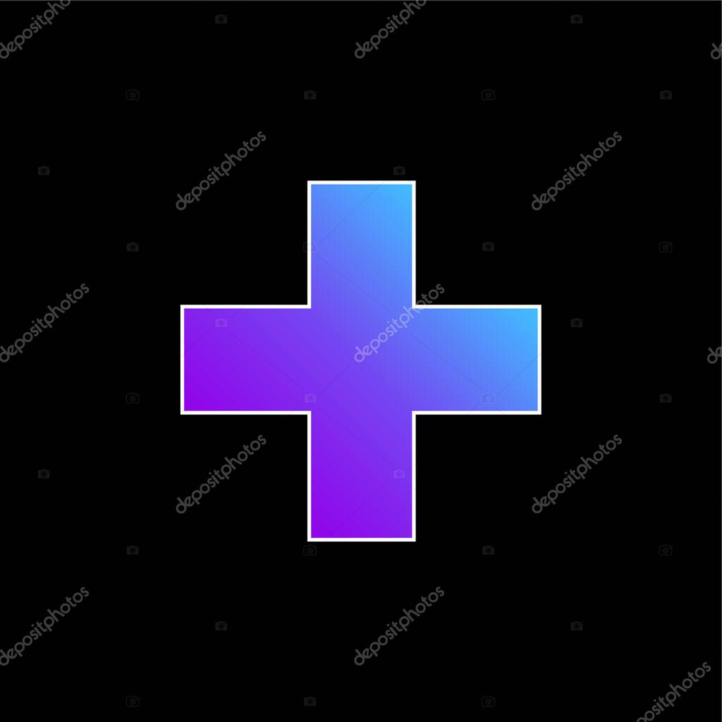 Addition Symbol blue gradient vector icon