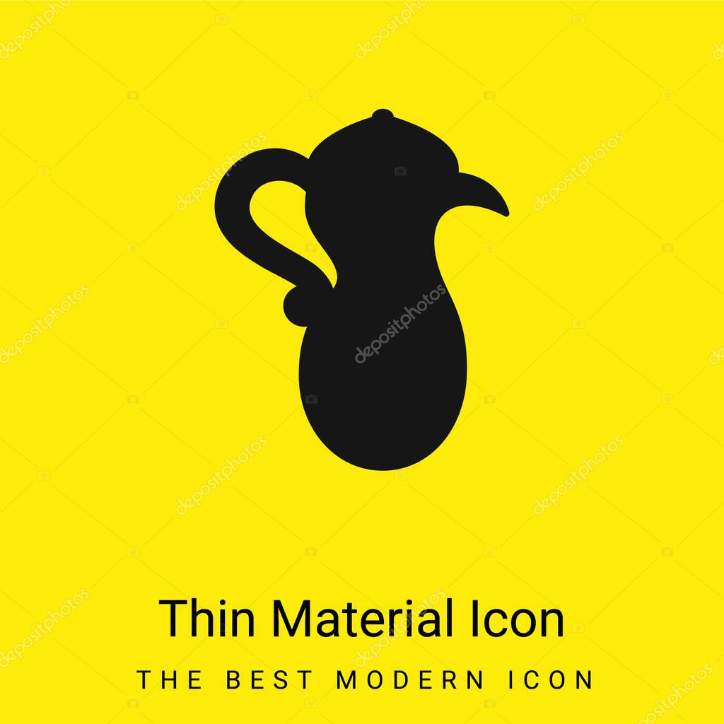 Arabic Teapot minimal bright yellow material icon