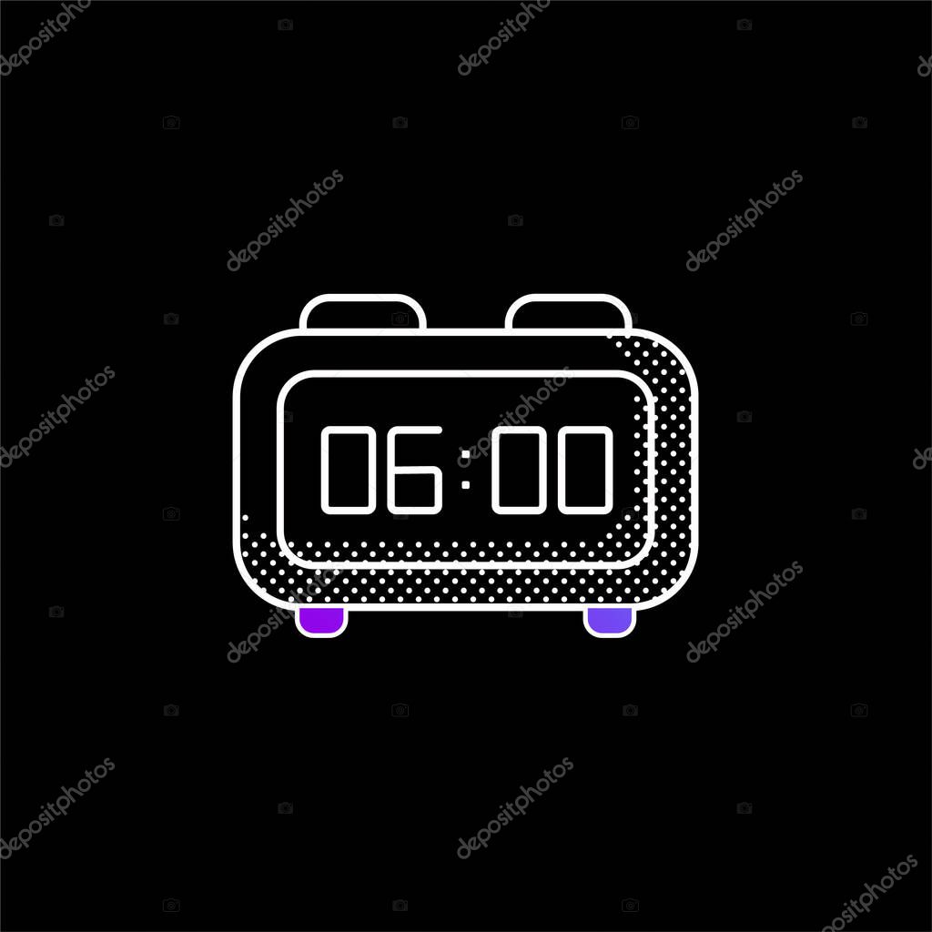 Alarm Clock blue gradient vector icon