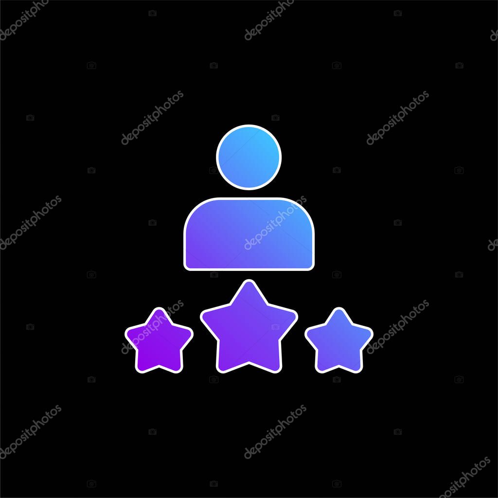 Best Employee blue gradient vector icon