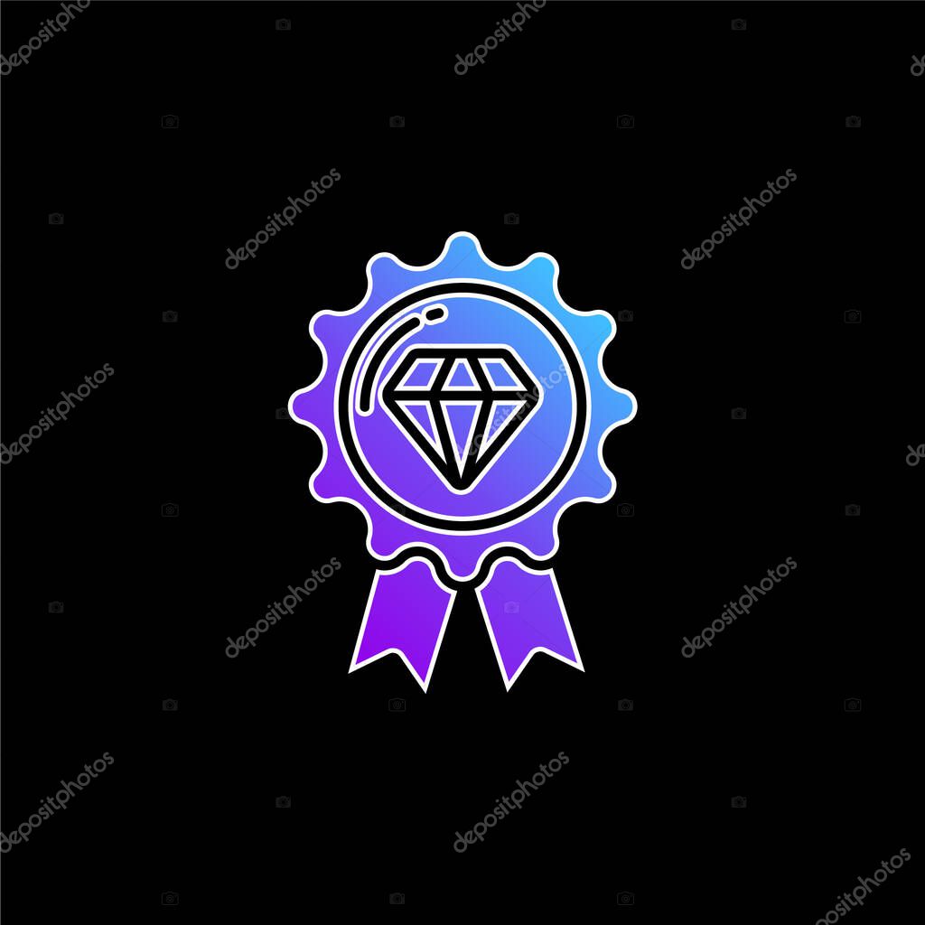 Badge blue gradient vector icon