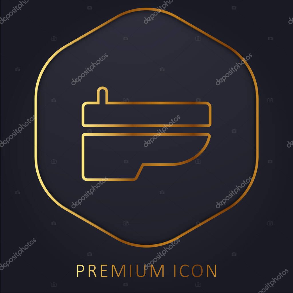 Bidet golden line premium logo or icon