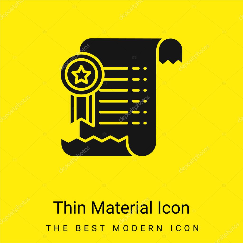 Agreement minimal bright yellow material icon