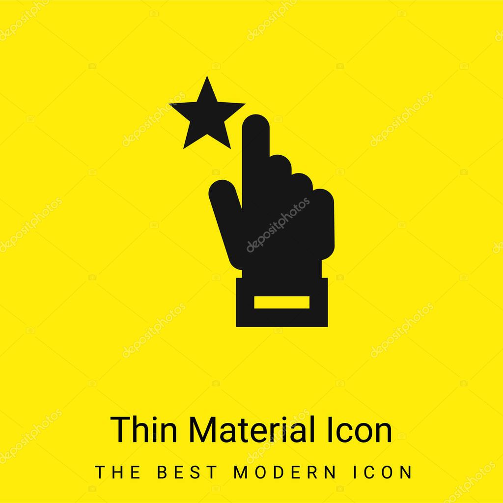 Appreciation minimal bright yellow material icon