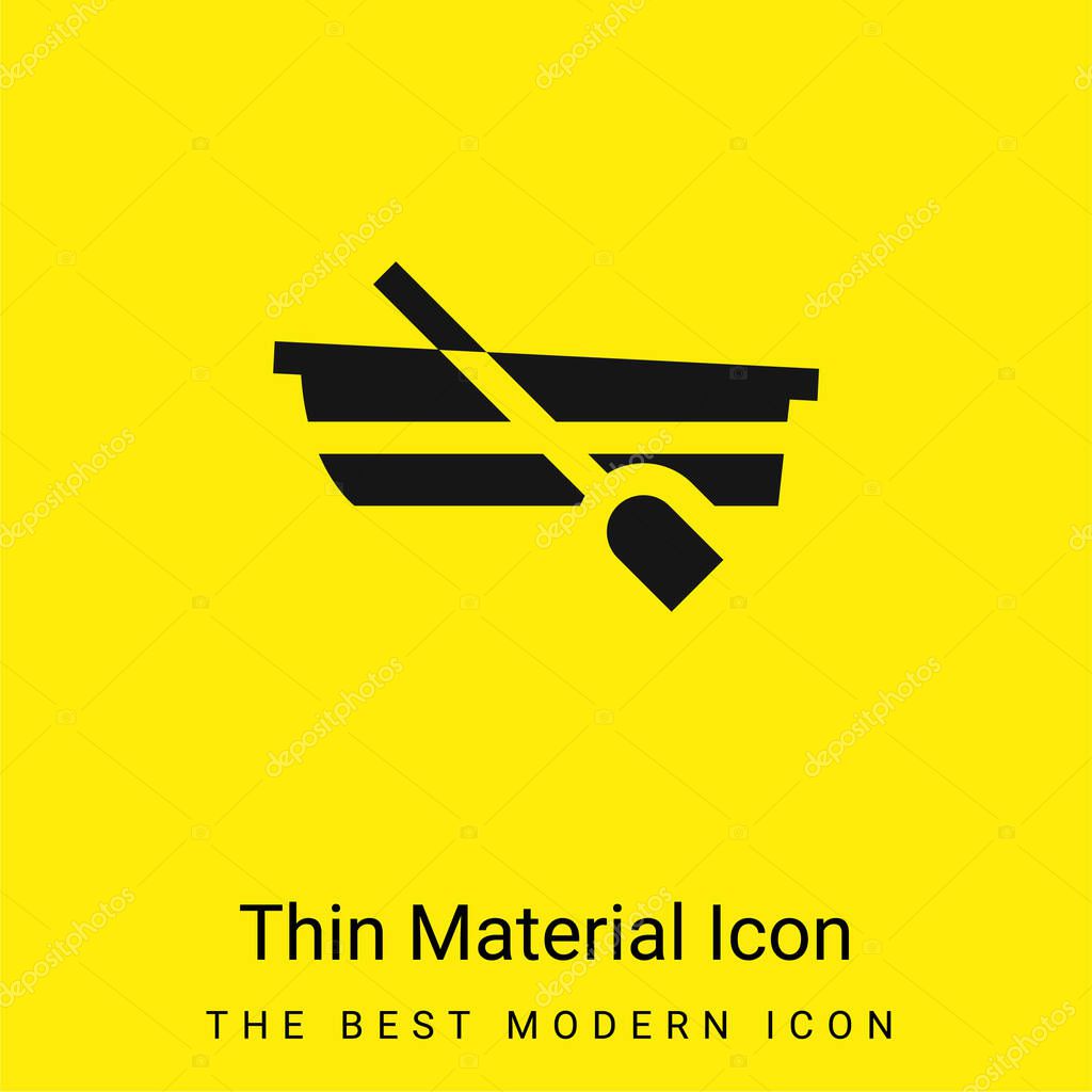 Boat minimal bright yellow material icon