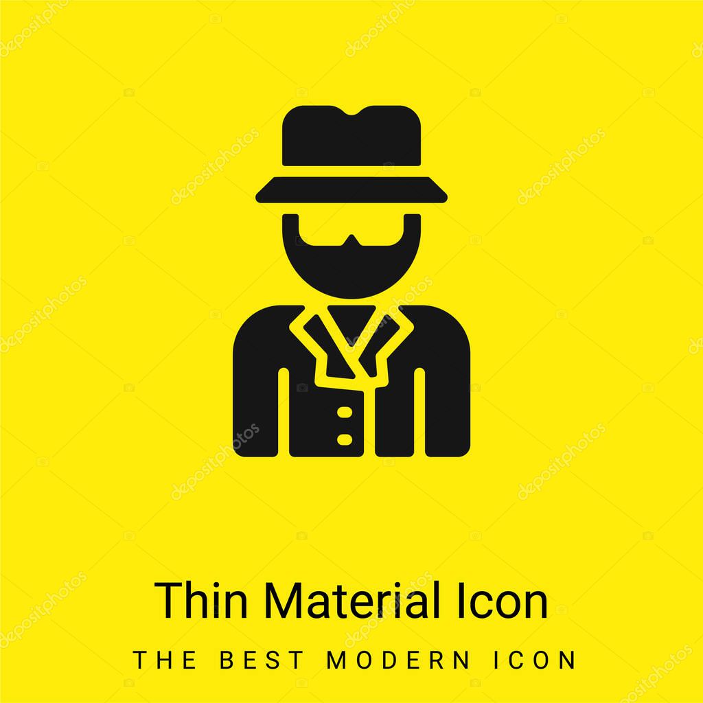 Anonymous minimal bright yellow material icon