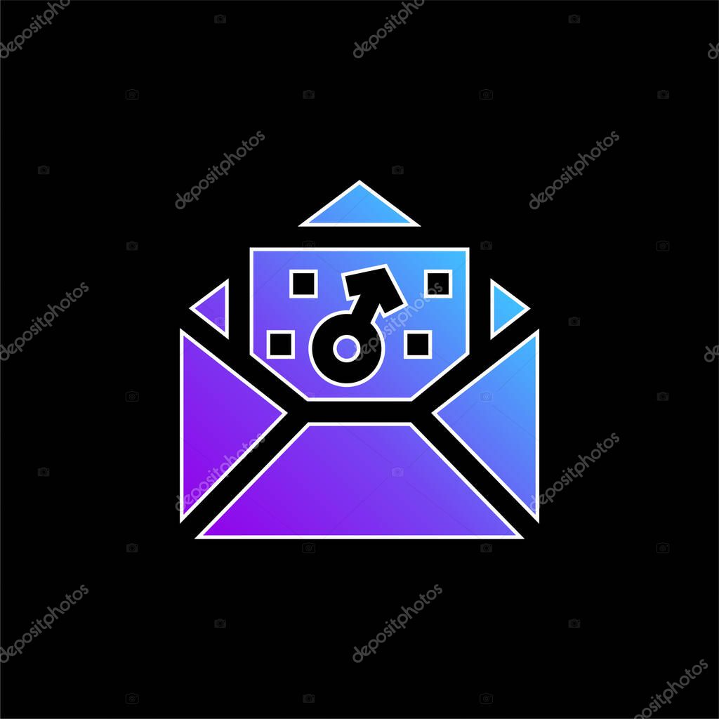 Boy blue gradient vector icon