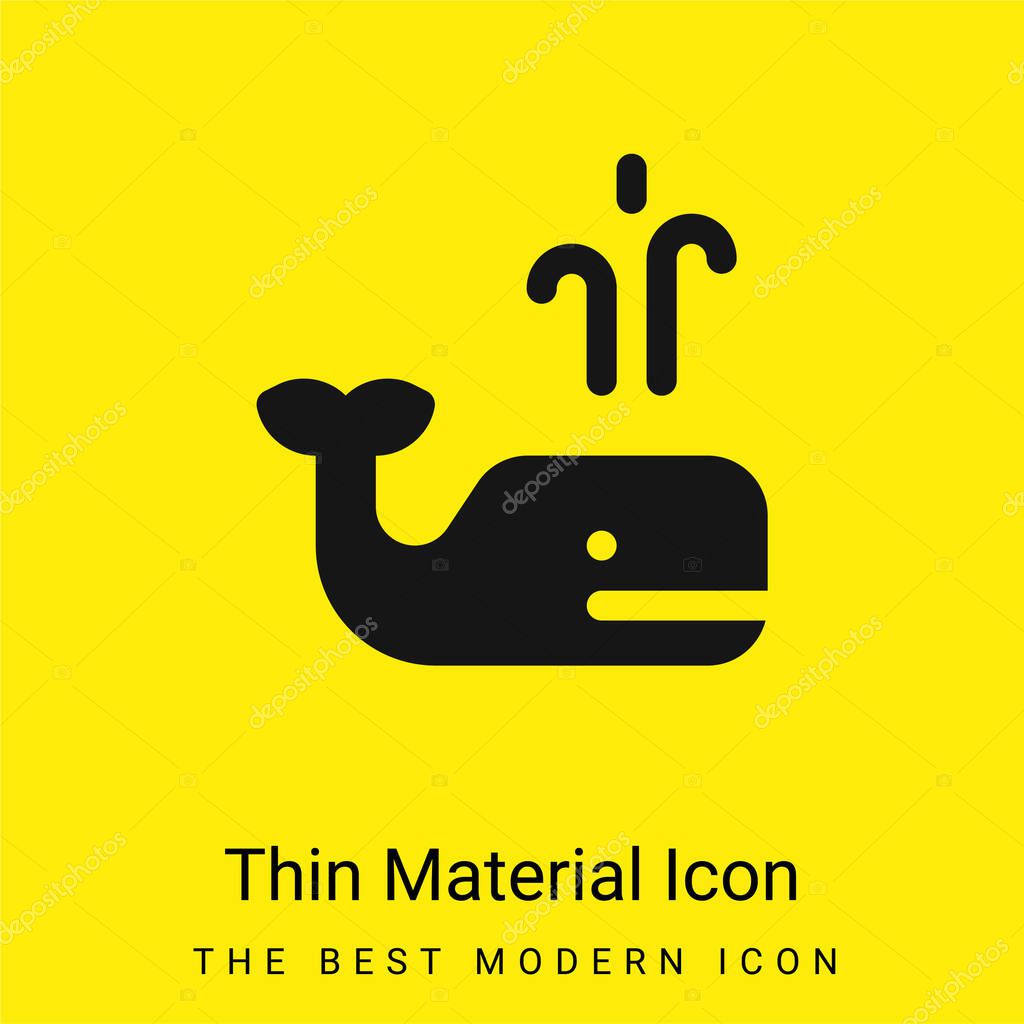 Blue Whale minimal bright yellow material icon