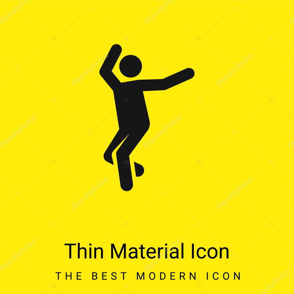 Breakdance minimal bright yellow material icon