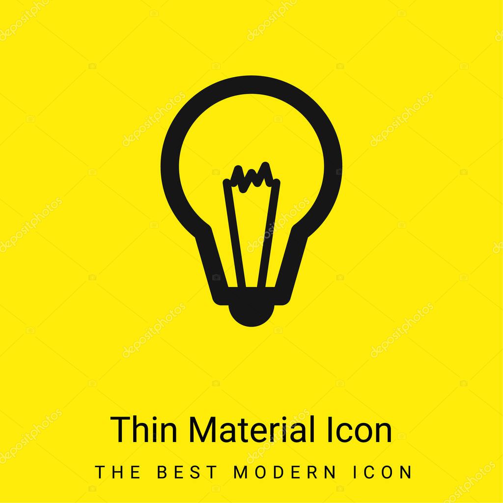 Big Light Bulb minimal bright yellow material icon