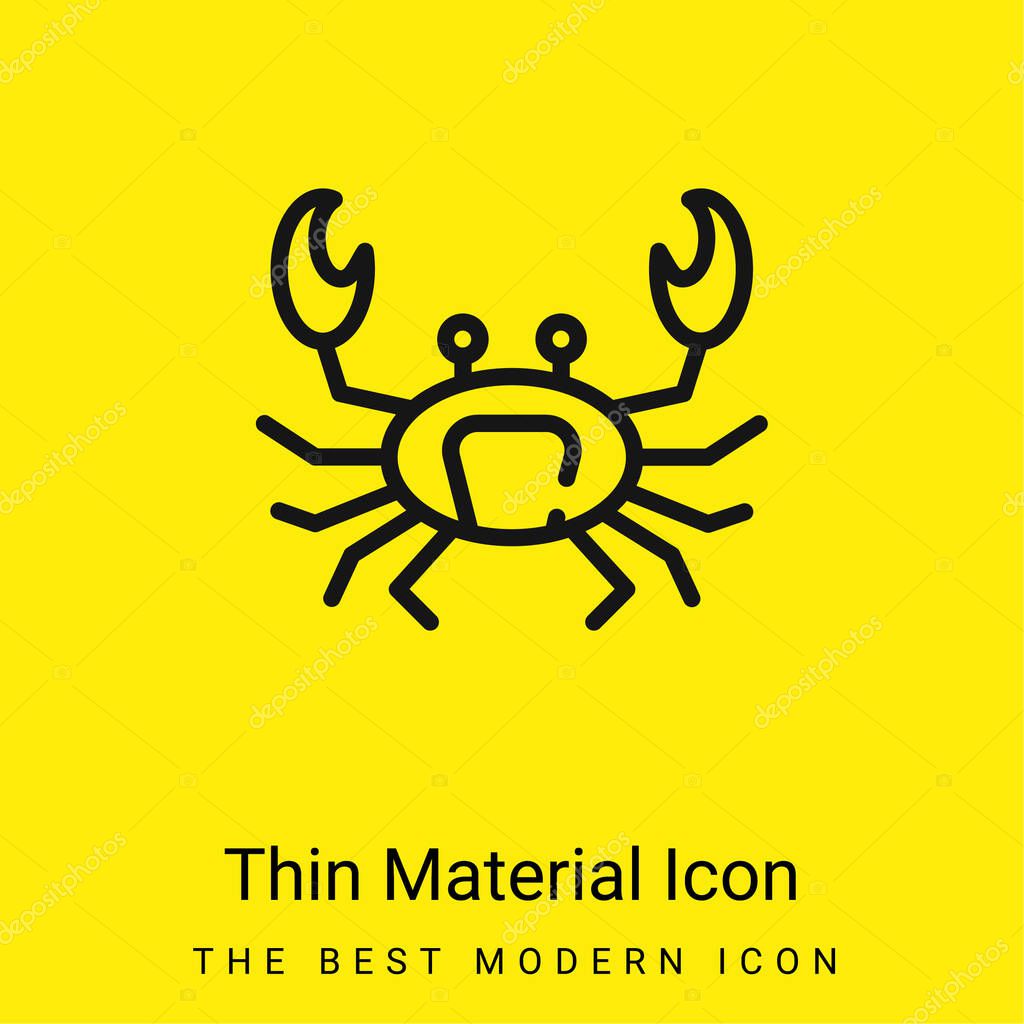 Beach minimal bright yellow material icon