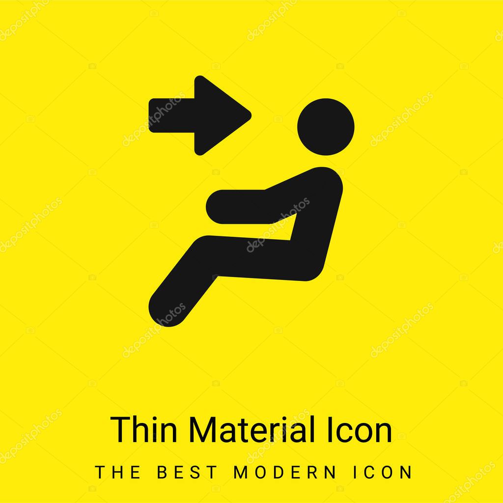 Air Conditioner minimal bright yellow material icon