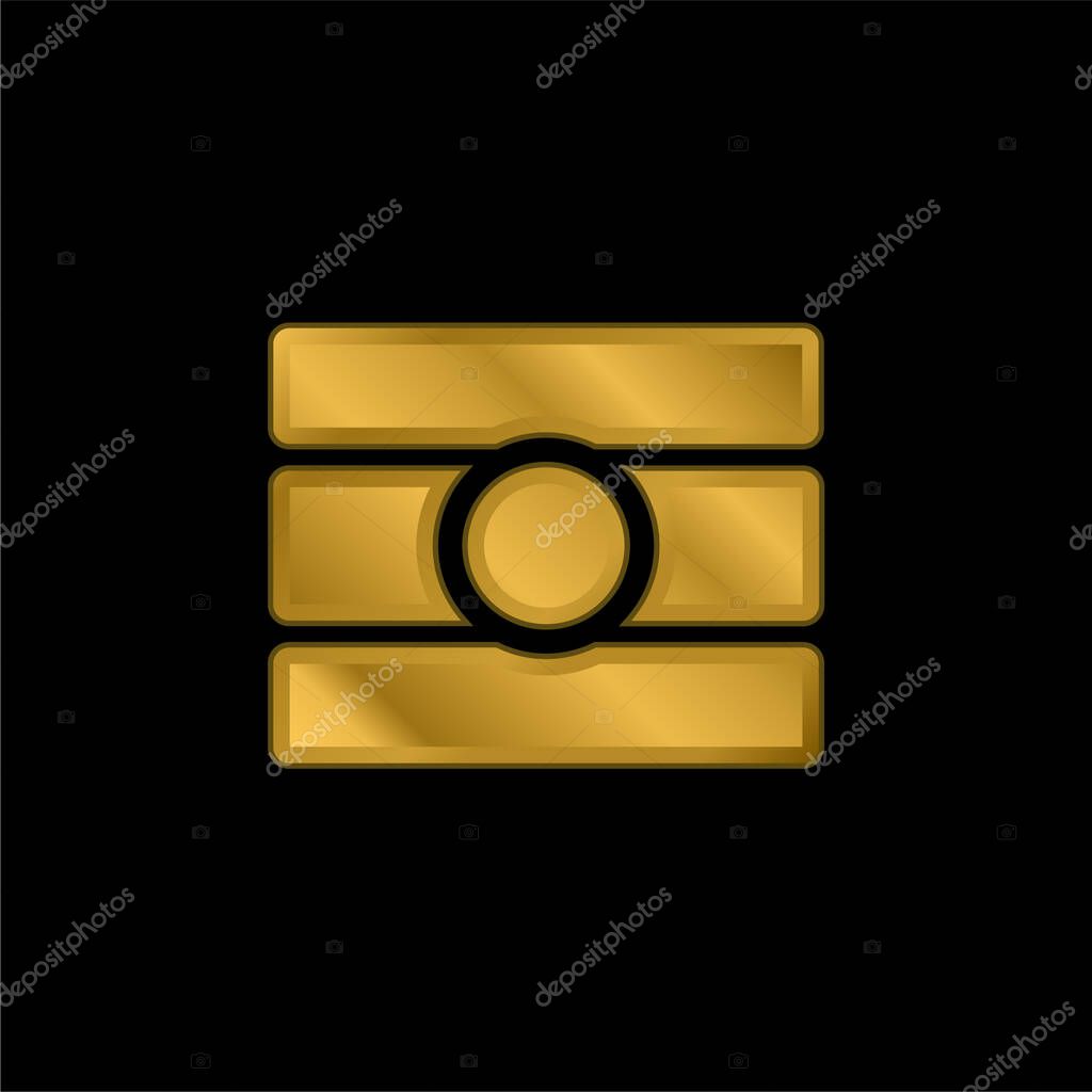 Bindi gold plated metalic icon or logo vector