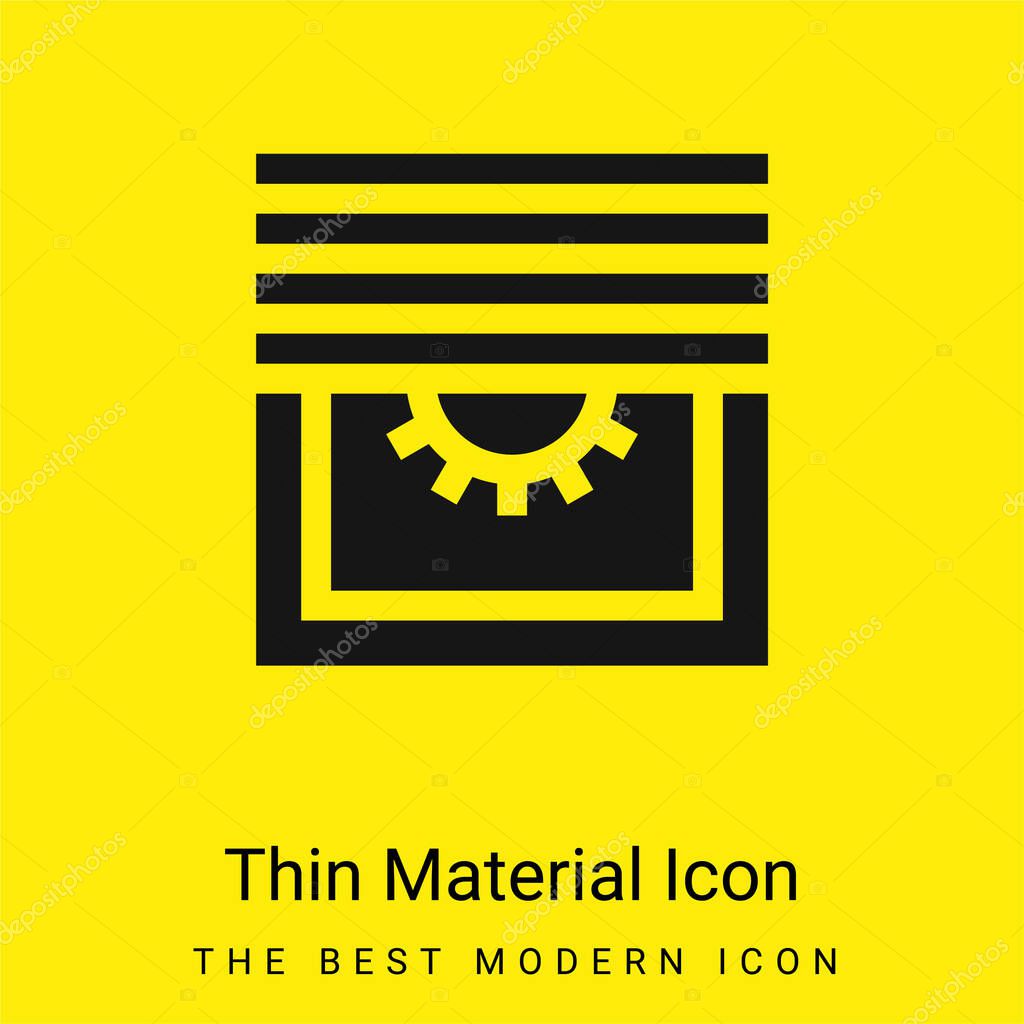Blinds minimal bright yellow material icon