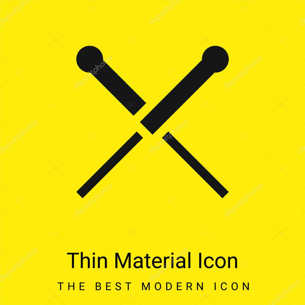 Acupuncture minimal bright yellow material icon