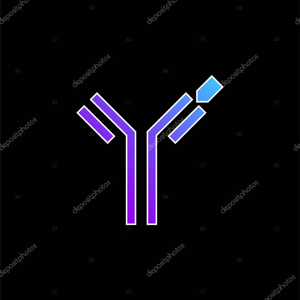 Antibody blue gradient vector icon