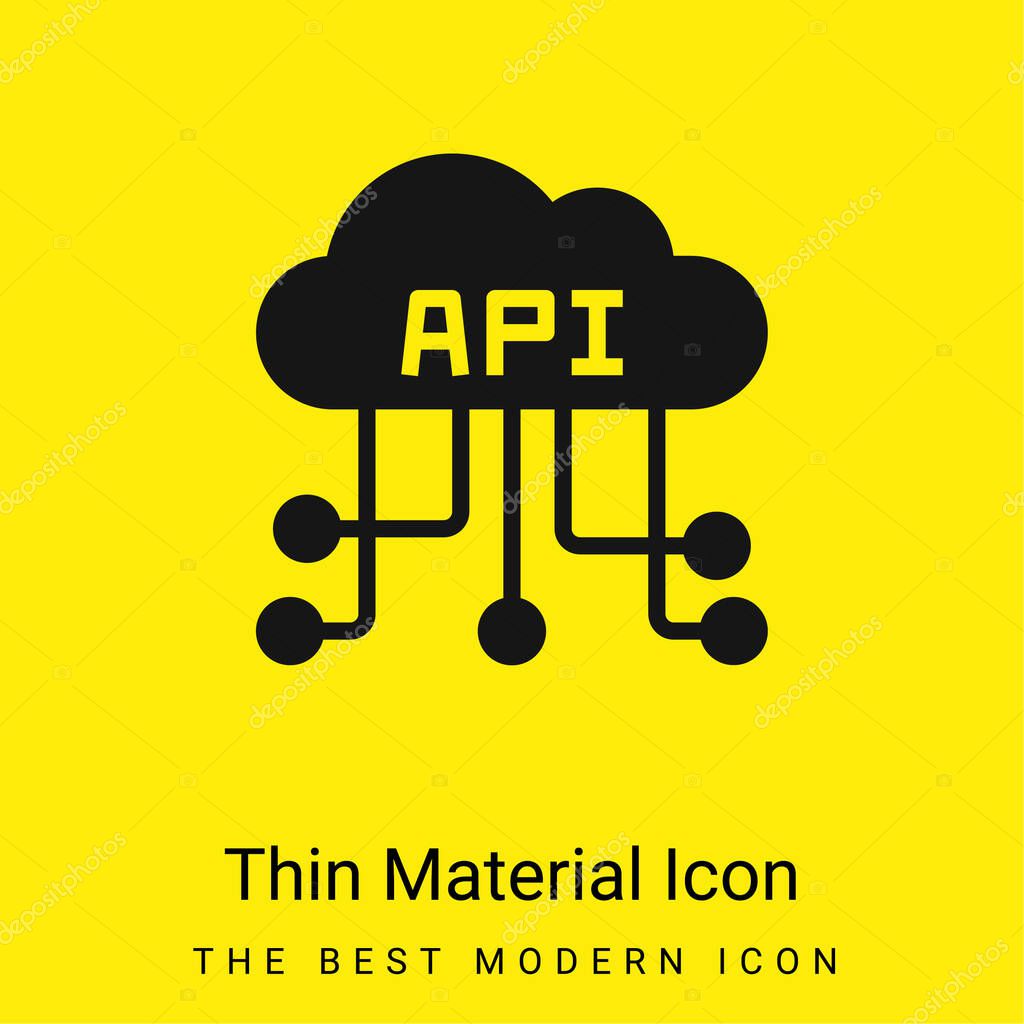 Api minimal bright yellow material icon